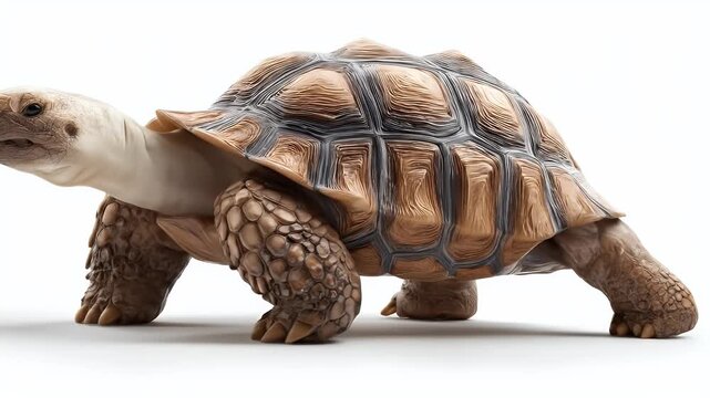 Majestic Tortoise, Detailed Close-up, Natural Hues