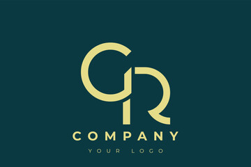 Fototapeta premium GR Modern Golden Logo