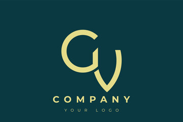 GV Modern Golden Logo