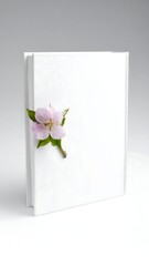 White book with delicate flower
