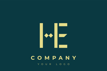 HE Modern Golden Logo