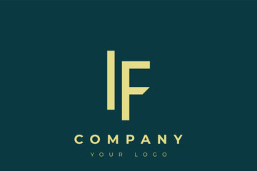 IF Modern Golden Logo