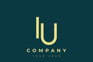 Fototapeta premium IU Modern Golden Logo