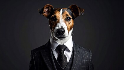 Dog in a suit portrait (2)