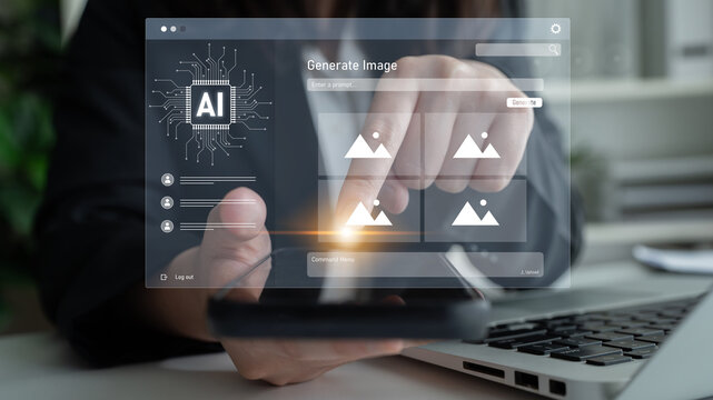 AI image generator interface enables image, AI, and generator process by converting user prompt into visual content using intelligent algorithms Latch
