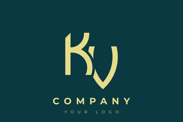 KV Modern Golden Logo