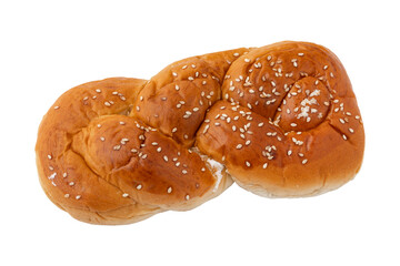 Sweet butter bread isolated on transparent background
