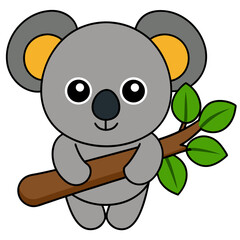 cute cartoon animal character illustration of a teddy bear and puppy vector art