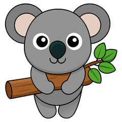 Cute cartoon teddy bear illustration on white background