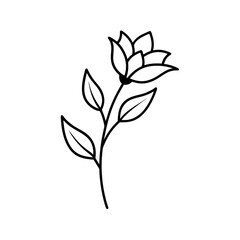 Simple minimalist line drawing of a delicious apple vector graphic illustration