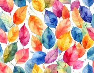 Vibrant fall leaves pattern (1)
