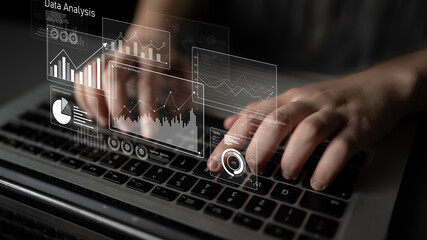 Business data analysis dashboard showing charts, statistics, and performance metrics for decision-making, revenue tracking, and strategic planning in organizations Latch