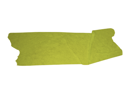 Abstract yellow shape with jagged edges on solid color background for design elements isolated on transparent background - Powered by Adobe