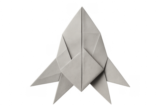 Origami paper rocket launching for space exploration