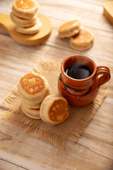 Gorditas de Nata. Cream Gorditas, Mexican street cookies, is an easy recipe made with wheat flour, cream, sugar and cinnamon, sweet bread similar in shape to an little pancake, eaten as a dessert.