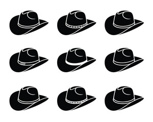 Seamless Pattern of Classic Cowboy Hats Vector Illustration for Western Design
