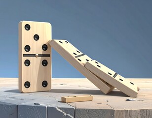 Dominoes falling