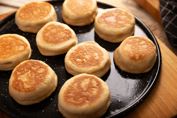 Gorditas de Nata. Cream Gorditas, Mexican street cookies, is an easy recipe made with wheat flour, cream, sugar and cinnamon, sweet bread similar in shape to an little pancake, eaten as a dessert.