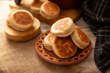 Gorditas de Nata. Cream Gorditas, Mexican street cookies, is an easy recipe made with wheat flour, cream, sugar and cinnamon, sweet bread similar in shape to an little pancake, eaten as a dessert.