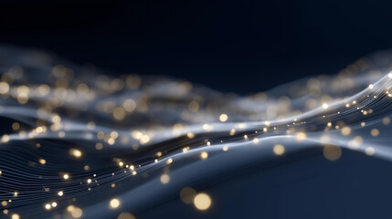 High-tech neural network visualization with dynamic energy connections and flowing data lines, symbolizing artificial intelligence, predictive analytics, deep learning processes, and futuristic