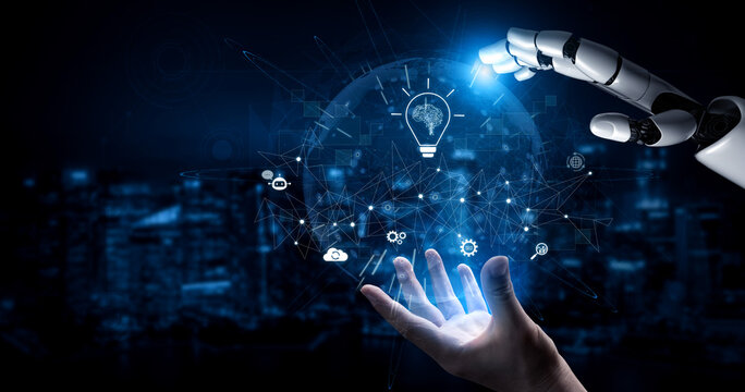 AI generating innovative ideas, linking data through neural networks, enhancing automation, powering SEO strategy, and enabling intelligent digital interaction. Vouch