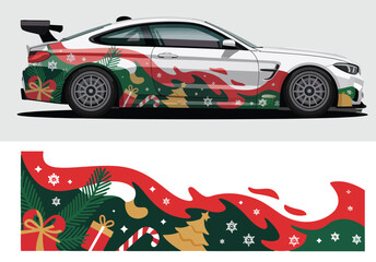 Festive Car Wrap Christmas Celebration on Wheels