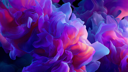 Obraz premium Futuristic Abstract Floral Pattern｜未来的な抽象フラワーパターン