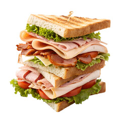 Club Sandwich on transparent background