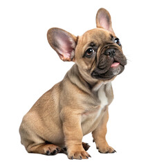 Fototapeta premium Adorable German Shepherd puppy with alert expression, perfect for pet-related content and branding seeking cuteness and loyalty. 