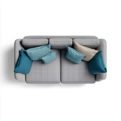Furniture on plain white background. Minimalist