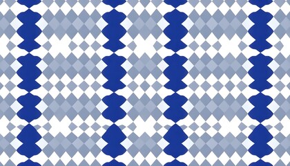 Abstract Overlapping Blue Diamond Lines Pattern