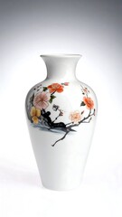 White vase with floral design (1)