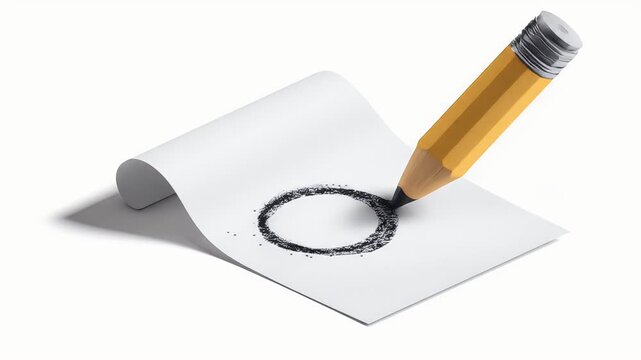 Pencil Sketching: Dynamic Arc Creation on White Paper