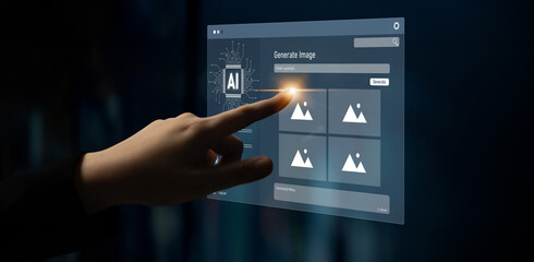 AI image generator interface enables image, AI, and generator process by converting user prompt into visual content using intelligent algorithms Latch