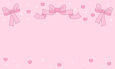 Abstract pink background vector illustration. Abstract pink background with bow. Decoration banner themed Lol surprise doll girlish style. Invitation card template