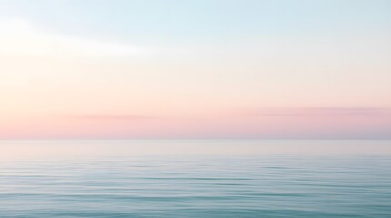 Obraz premium Minimalist seascape with wide sky, mockup background