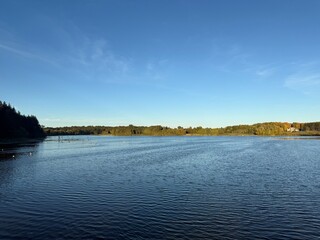 sunset over the river