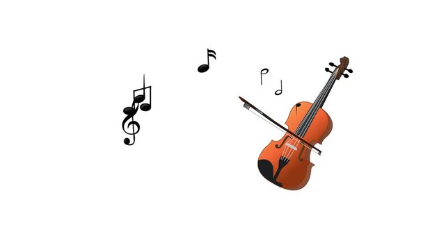 violin and music notes