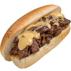 Philly Cheesesteak on transparent background