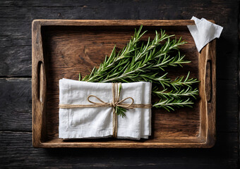 Obraz premium spices and herbs on wooden background