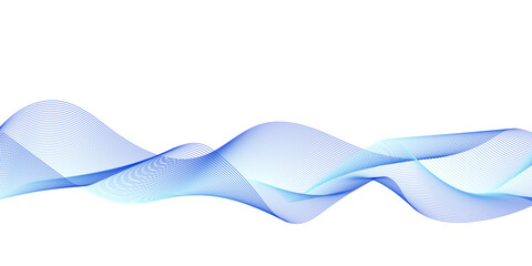 Abstract shiny blue moving wave lines design element for banner design. Abstract futuristic technology wave glowing lines background.	