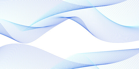 Abstract shiny blue moving wave lines design element for banner design. Abstract futuristic technology wave glowing lines background.	