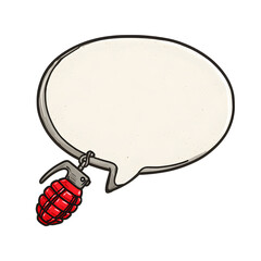 Explosive ideas are brewing with this powerful, empty speech bubble ready for your impactful message and bold statement.