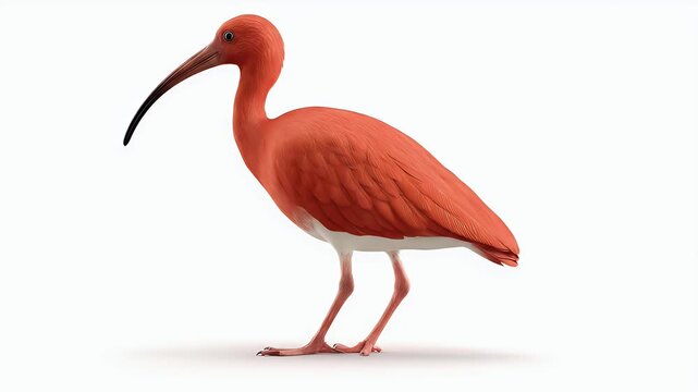 Scarlet Ibis: A Vibrant 3D Model of a Tropical Bird