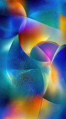 Abstract Colorful Design With Fluid Shapes