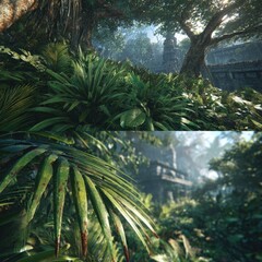 Tropical Rainforest Lush Vegetation