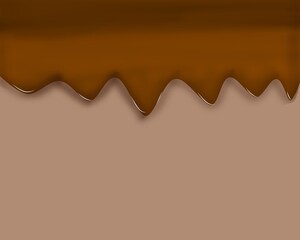 Wavy chocolate background. chocolate drops. wavy background concept. Melted brown background. 