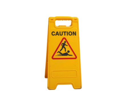 Caution Wet Floor Sign with Warning Symbol for Safety