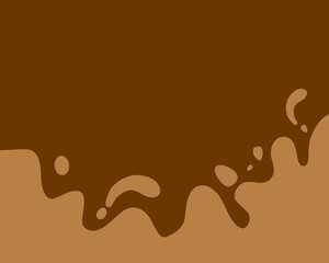 Wavy chocolate background. chocolate drops. wavy background concept. Melted brown background. 