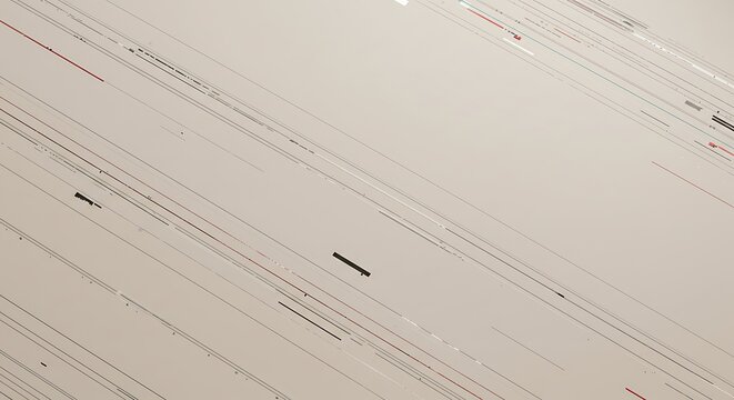 Digital data stream error on a textured screen. This abstract visualization shows corrupted information with colorful horizontal bands and static noise